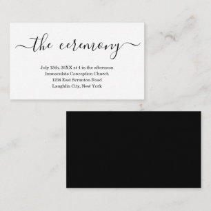 D'accompagnement Carte de boîtier de cérémonie mariage - Simple