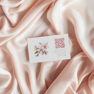 D'accompagnement Carte de boîtier de code QR RSVP RSVP rose cerisie