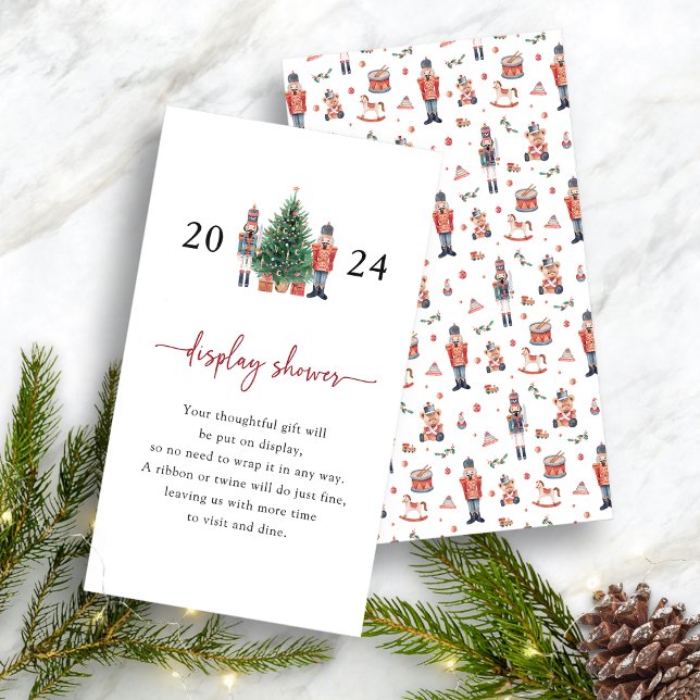 D'accompagnement Carte de boîtier de douche à bec (Display Shower Card - Nutcracker Baby Shower Invitation by Painted Paperie)