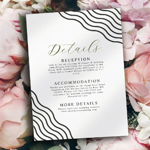 D'accompagnement Carte de boîtier des détails du Mariage Abstrait W