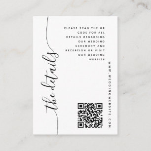 D'accompagnement Carte de boîtier Détails du Mariage de script vert
