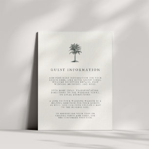 D'accompagnement Carte de boîtier d'informations de l'invité Havana