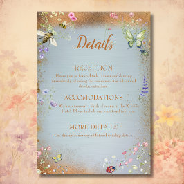 D'accompagnement Carte de boîtier Fleur sauvage élégant bleu