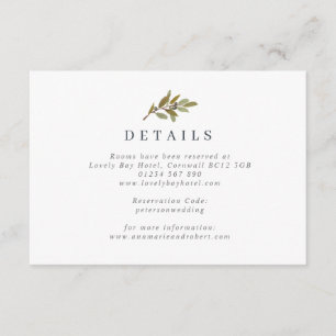 D'accompagnement Carte de boîtier Mariage à branche d'olivier rusti