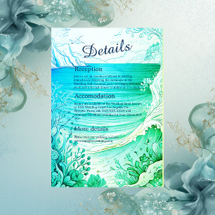 D'accompagnement carte de boîtier mariage à vibe bleue