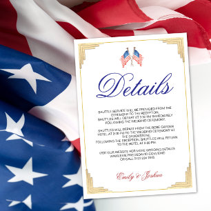 D'accompagnement Carte de boîtier Mariage American Flag 4 juillet