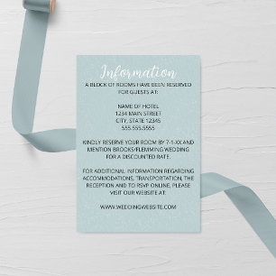 D'accompagnement Carte de boîtier Mariage bleu doux