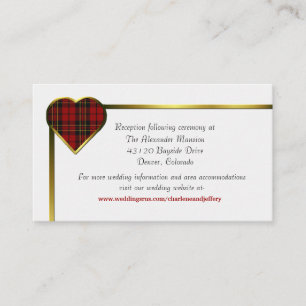 D'accompagnement Carte de boîtier Mariage Carrosserie rouge et noir