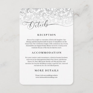 D'accompagnement Carte de boîtier mariage damassé Details