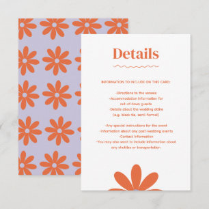 D'accompagnement Carte de boîtier Mariage de marguerite