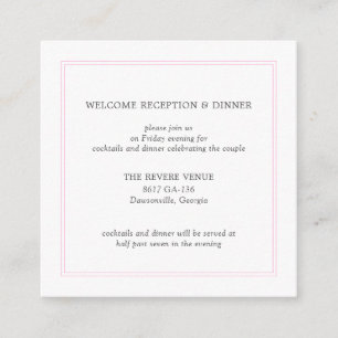 D'accompagnement Carte de boîtier Mariage moderne Peony Pink