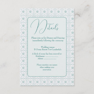 D'accompagnement Carte de boîtier mariage motif bleu pastel
