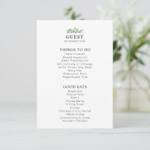 D'accompagnement Carte de boîtier Mariage Watercolor Green