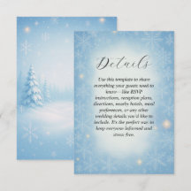 Carte de boîtier Mariage Winter Wonderland