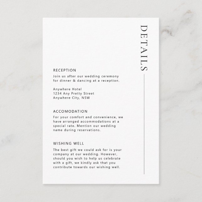 D'accompagnement Carte de boîtier minimaliste moderne (Devant)