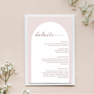 D'accompagnement Carte de boîtier moderne simple Bohême Arche Détai