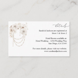 D'accompagnement Carte de boîtier Pearl & White Floral Details