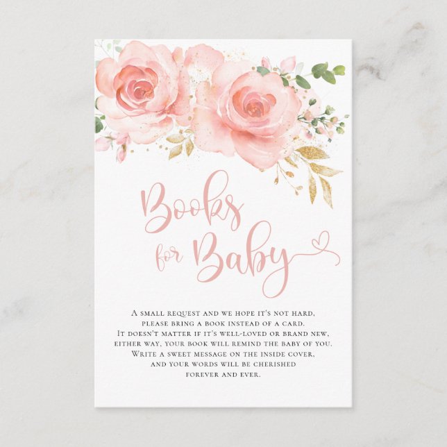 D'accompagnement Carte de boîtier pour fille rose et or (Devant)
