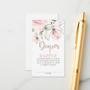 D'accompagnement Carte de boîtier rose en or floral Diaper