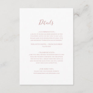 D'accompagnement Carte de boîtier Rose Gold Détails simple et éléga