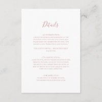 Carte de boîtier Rose Gold Détails simple et éléga