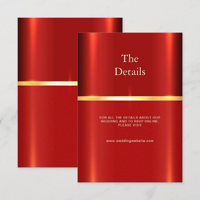 D'accompagnement Carte de boîtier rouge simple (Devant / Derrière)