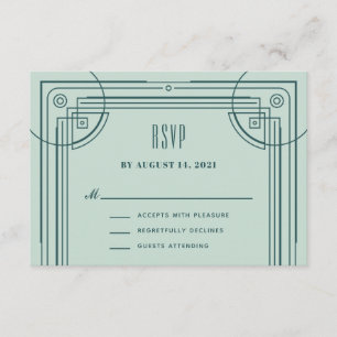 D'accompagnement Carte de boîtier RSVP de cadre de décoration moder