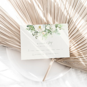 D'accompagnement Carte de boîtier RSVP Eucalyptus Floral Wedal