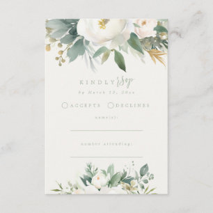 D'accompagnement Carte de boîtier RSVP Eucalyptus Floral Wedal