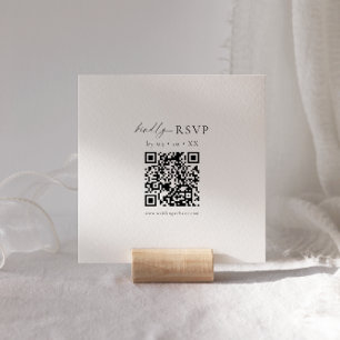 D'accompagnement Carte de boîtier RSVP minimale du code QR moderne