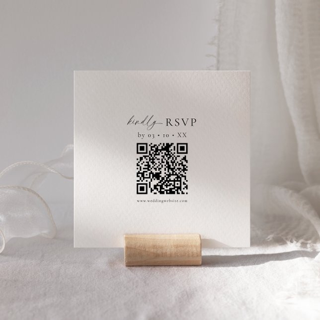 D'accompagnement Carte de boîtier RSVP minimale du code QR moderne (Créateur téléchargé)