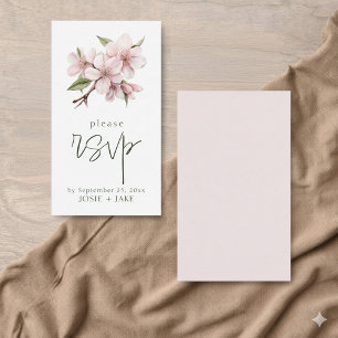 D'accompagnement Carte de boîtier RSVP pour fleur de cerisier