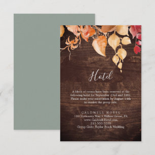 D'accompagnement Carte de boîtier Rustique Brown Wood Hotel