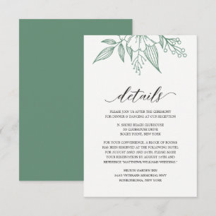 D'accompagnement Carte de boîtier simple et élégante pour Mariage f