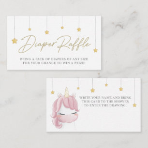 D'accompagnement Carte de carafe de Baby shower Unicorne rose migno