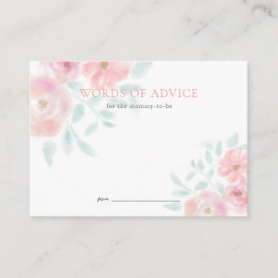 D'accompagnement Carte de conseil Baby shower de Rose d'aquarelle r