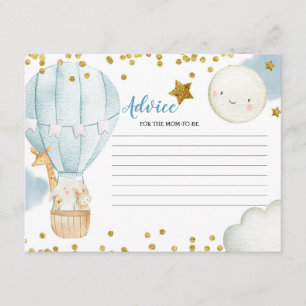 D'accompagnement Carte de conseil Blue Hot Air Balloon Jungle