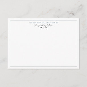 D'accompagnement Carte de conseil pour le Baby shower de garçon ble