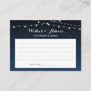 D'accompagnement Carte de conseil pour Mariage Rustique Starry Nigh