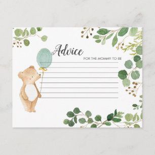 D'accompagnement Carte de conseils Ourson de verdure