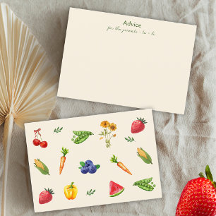 D'accompagnement Carte de conseils pour Baby Shower au marché fermi
