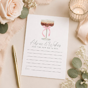 D'accompagnement Carte de conseils pour la douche de mariée Tini Bi