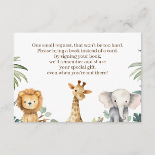 D'accompagnement Carte de demande de Baby shower Safari
