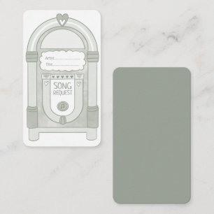 D'accompagnement Carte de demande de chanson Eucalyptus Sage Green 