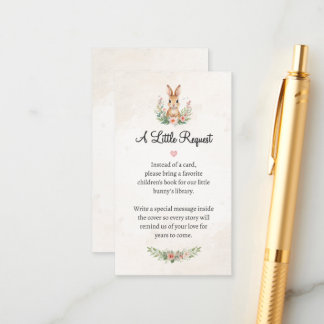 D'accompagnement Carte de demande de livre Petit Lapin | Bébé Boho