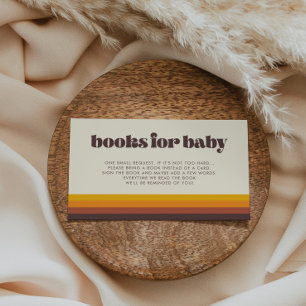 D'accompagnement Carte de demande de livre pour Baby Shower Rétro V