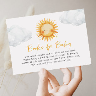 D'accompagnement Carte de demande de livre pour Baby Shower Sunshin