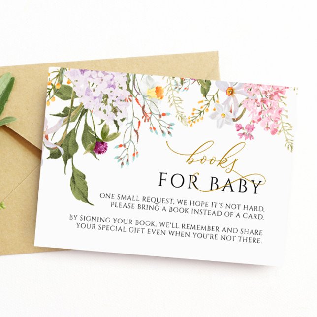 D'accompagnement Carte de demande de livres fleur sauvage (Créateur téléchargé)
