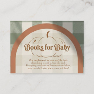 D'accompagnement Carte de demande de livres Little Pumpkin pour béb