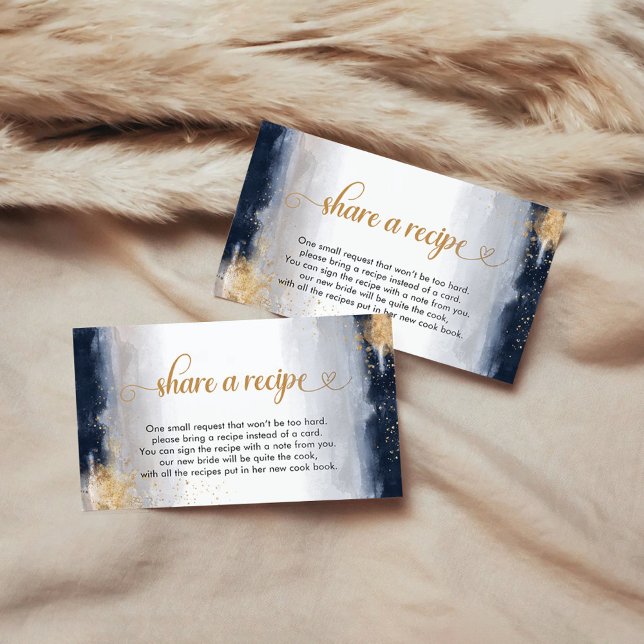 D'accompagnement Carte de demande de recette de mariage Navy and Go (Créateur téléchargé)